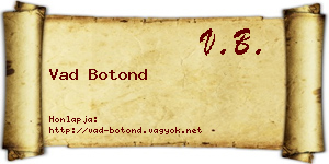 Vad Botond névjegykártya